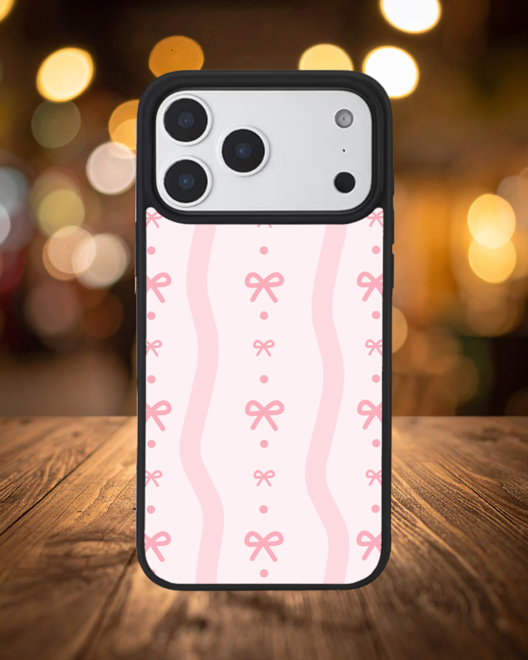 Pink Bows and Lines Phone Case