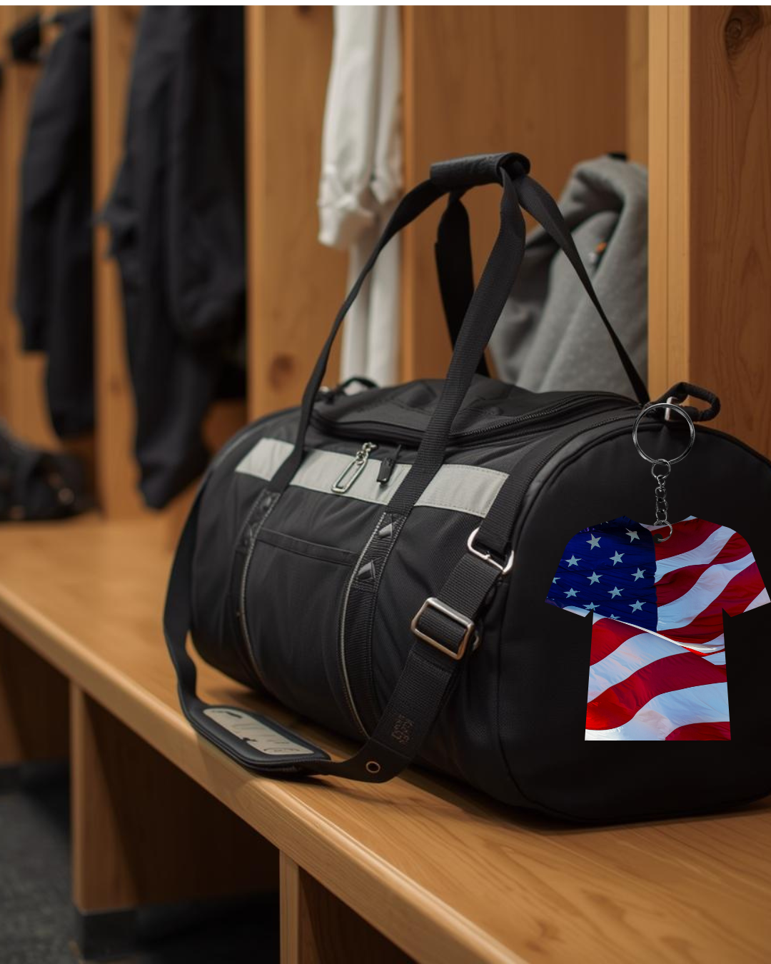 American Flag Keychain