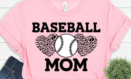 Baseball Mom with Hearts