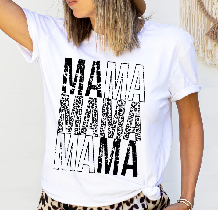 MAMA Stacked Cheetah Distressed