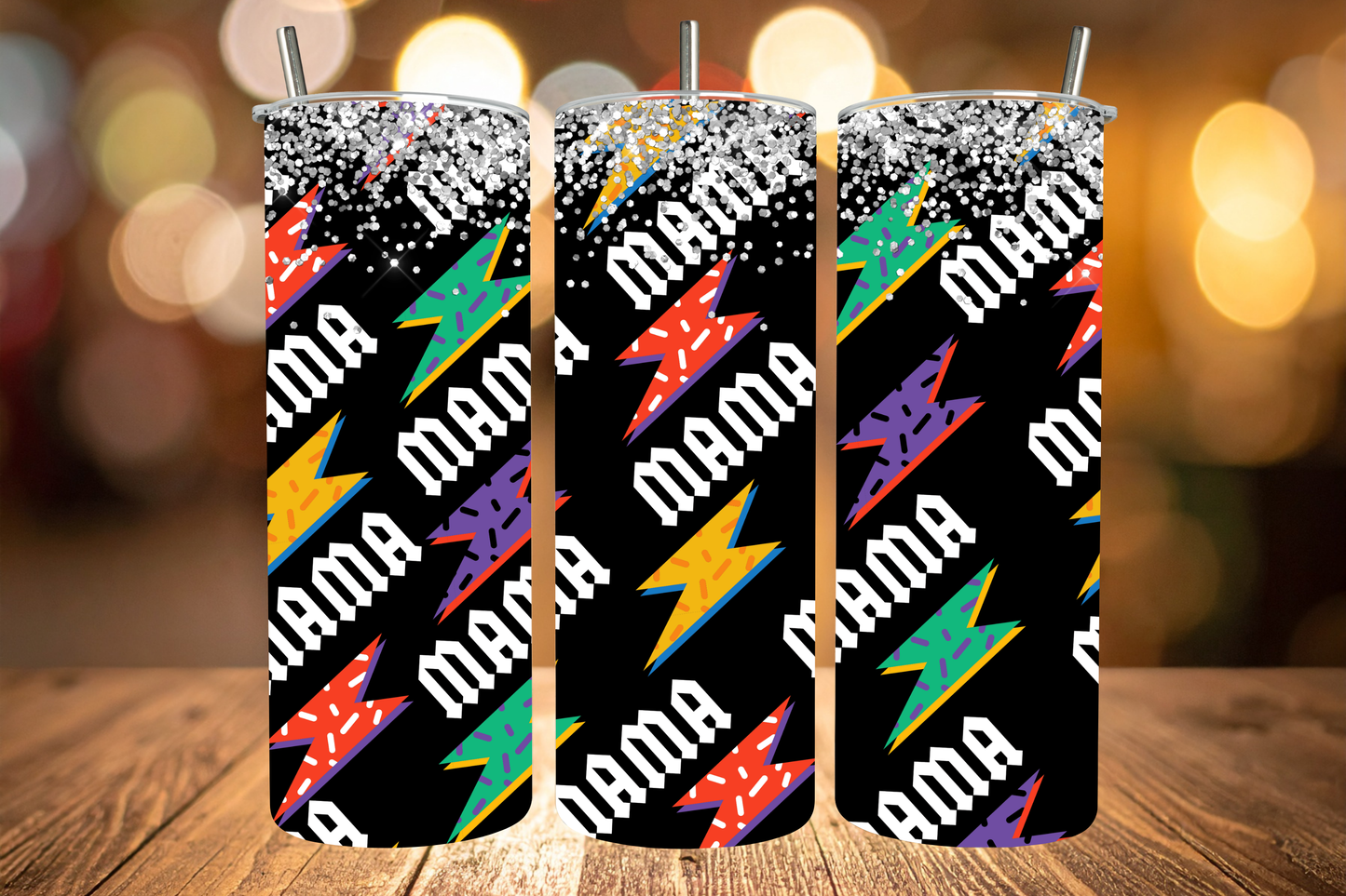 MAMA & MINI Lightning Bolt Tumbler Set