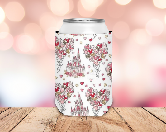 Disney Castle Heart and Balloons Koozie