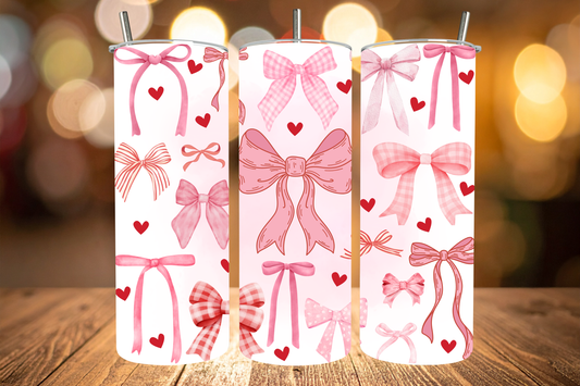 Pink Bows Tumbler