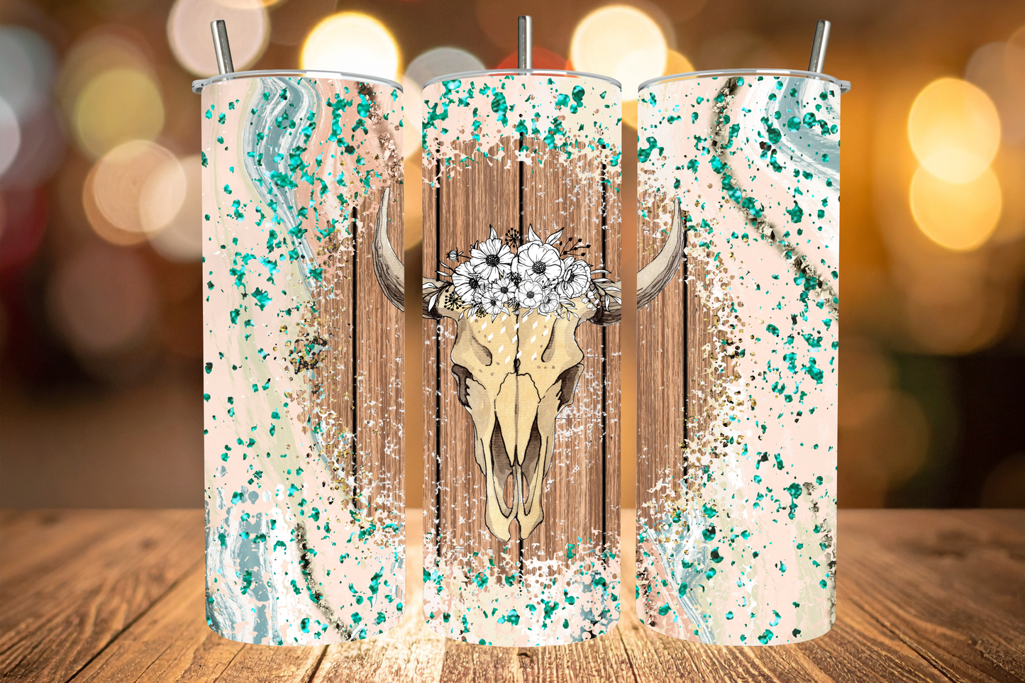 Boho Cow Tumbler