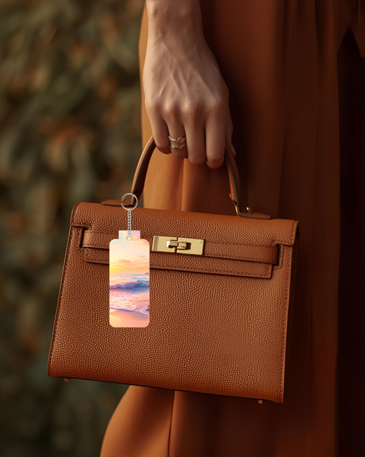 Beach Chapstick Holder Keychain