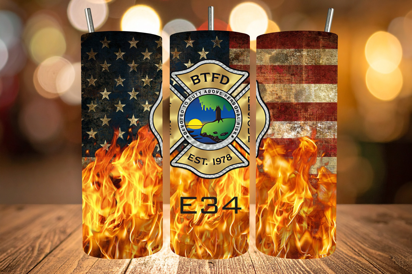 Customizable Firefighter Tumbler