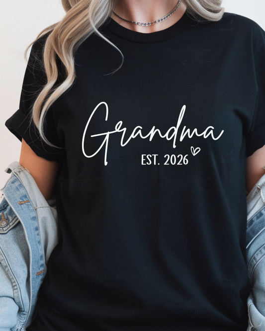 Grandma Est. 2026 Heart