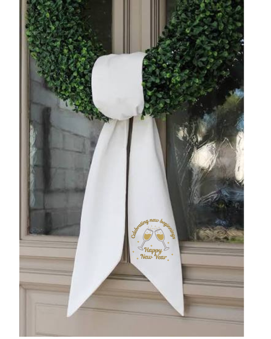 New Year's Wreath Sash