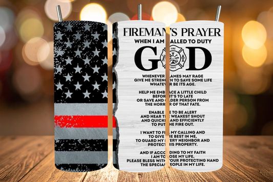 Fireman's Prayer Tumbler