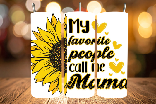 My Favorite People Call Me MAMA Sunflower Tumbler