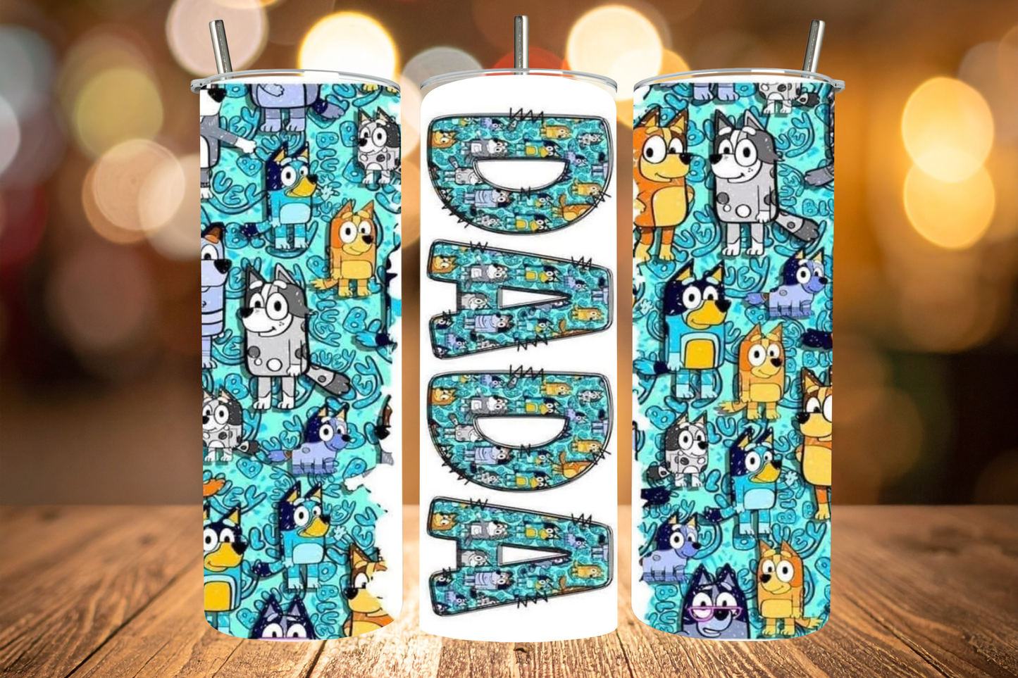 DADA, MAMA & MINI Bluey Tumbler Set