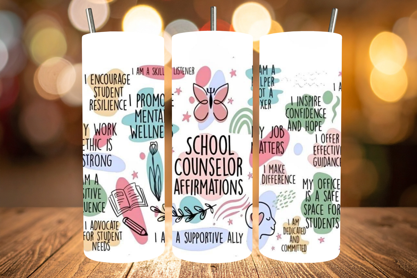 School Counselor Affirmations Tumbler