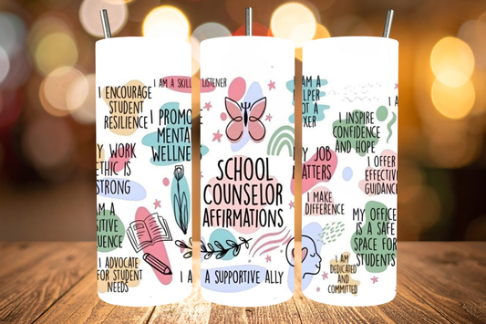 School Counselor Affirmations Tumbler