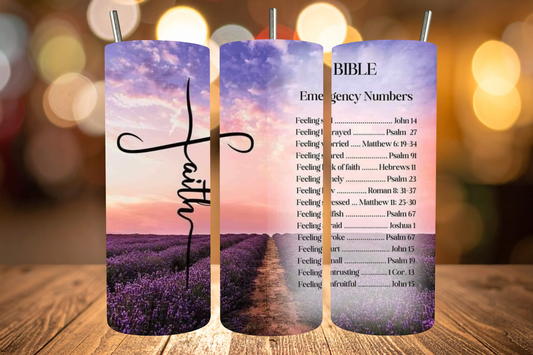 Bible Emergency Numbers Tumbler