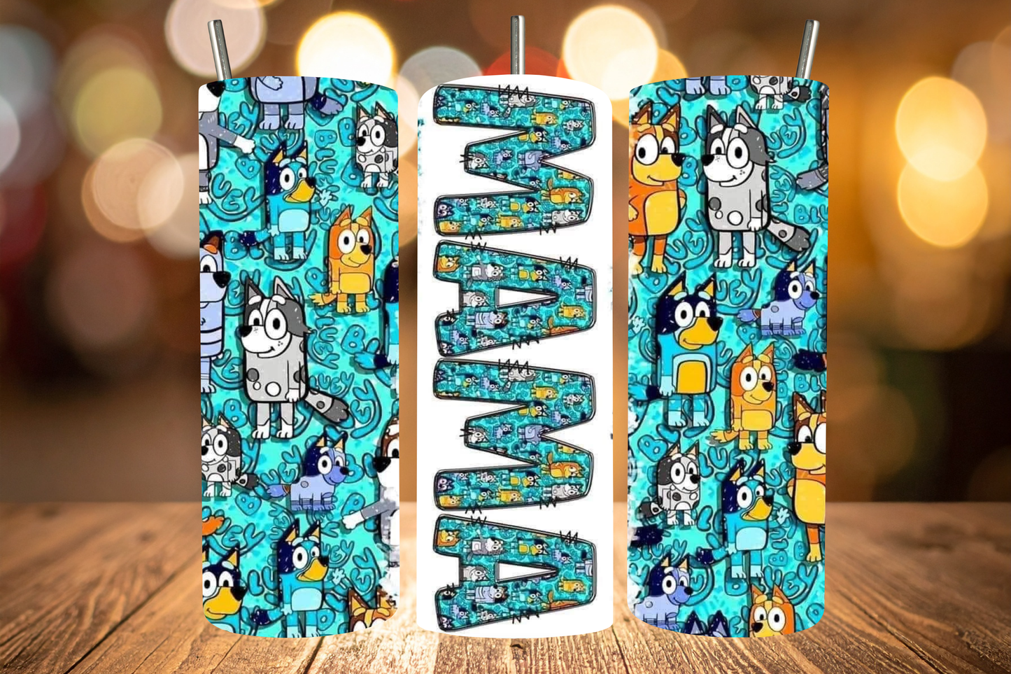 DADA, MAMA & MINI Bluey Tumbler Set