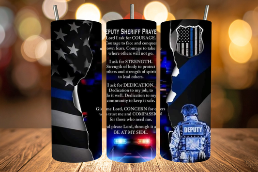 Deputy Sheriff Prayer Tumbler