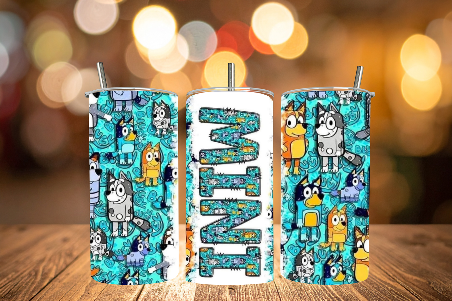 DADA, MAMA & MINI Bluey Tumbler Set