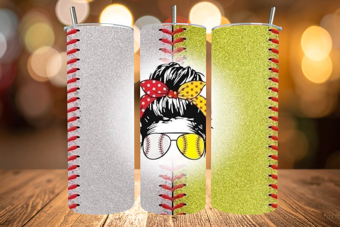 Baseball Softball Mom Tumbler