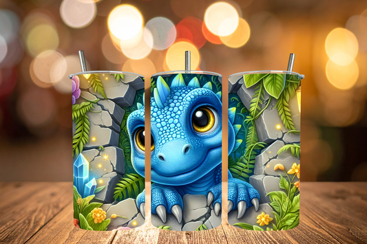 Blue Dinosaur Tumbler