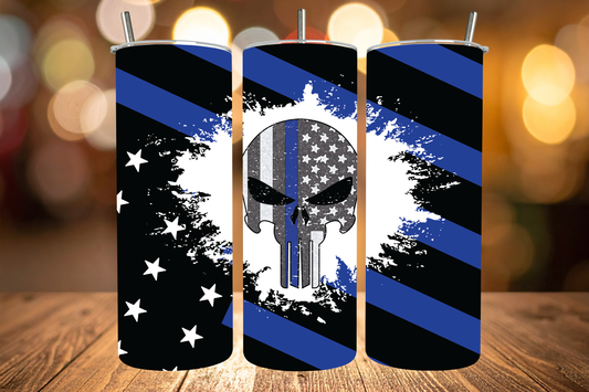 Police Skull Tumbler