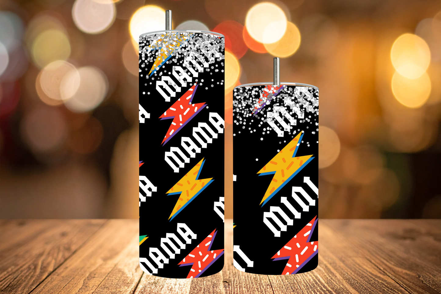 MAMA & MINI Lightning Bolt Tumbler Set