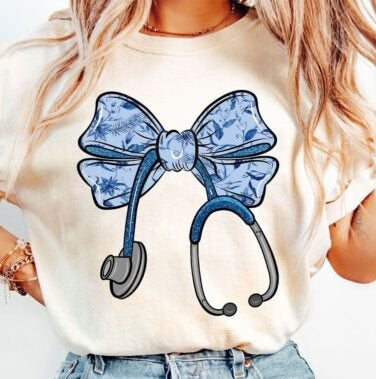 Blue Bow Stethoscope