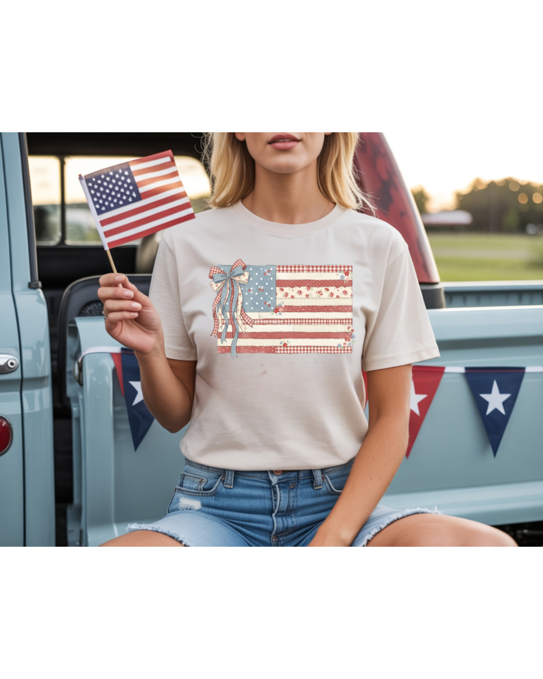 Coquette Vintage American Flag