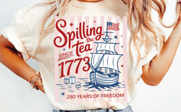 Spilling the Tea Since 1773 (Pink & Red)