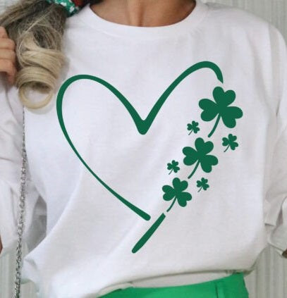 St. Patrick's Day Heart Clover